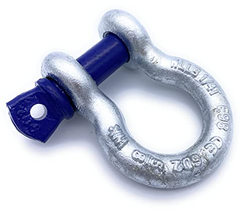 Schäkel geschweift mit Augbolzen – 1t Tragkraft – 2 Stück – Stahl feuerverzinkt, korrosionsbeständig – Bolzen Ø 11mm – zertifiziert & hochbelastbar – Größe & Menge wählbar – 0,33t bis 25t (1t,2x)