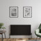 DuraTherm® 600 x 1200mm Black Horizontal Designer Radiator Double Column Oval Tube Modern Central Heating Panel Bathroom Radiators