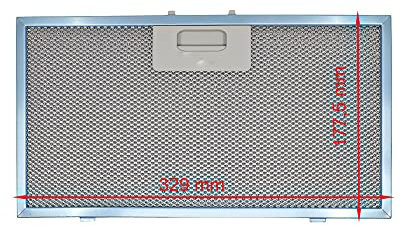JCSPARES® - Filtro metallico antigrasso in alluminio 329 x 177,5 mm compatibile per cappa Elica modelli Elibloc New Genius ed ULTERIORI