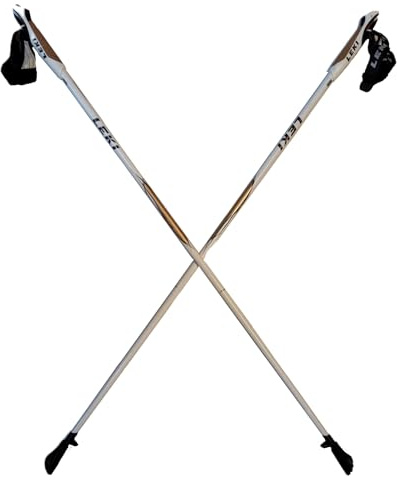 LEKI Nordic Walking Platinium Fixed Length Walking Poles White 110cm