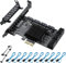 YABOANG PCI-E X1 SATA Karte 10 Port, 6 Gbit/s SATA 3.0 PCIe-Karte,PCIe zu SATA-Controller-Erweiterungskarte, Boot als Systemfestplatte,für alle PCIE-Steckplätze geeignet sind für HDD oder SSD
