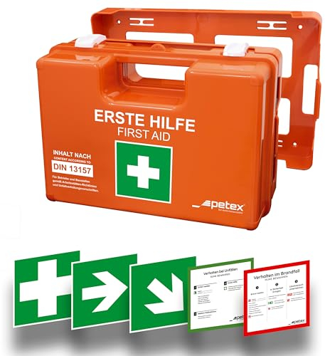 Petex Cassetta medica pronto soccorso pour Auto Camion Moto DIN 13157:2021 First Aid Kit 43924135