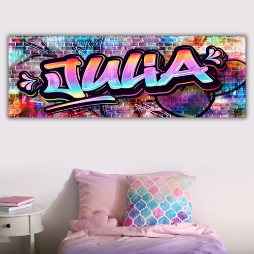 tjapalo® P90 Graffiti Poster Mit Namen für Jugendzimmer - Coole Bilder für Teenager - Wandbild Mädchenzimmer - Kinderzimmer Mädchen