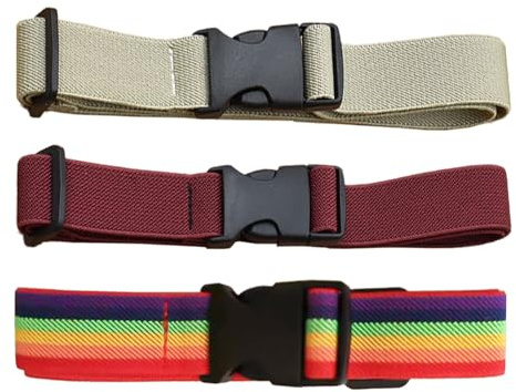BEIBXHQQ 3-Piece Children's Belts - Adjustable, Elastic, Buckle, Military & Camping, Daily Wear & Parties