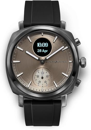 Pininfarina Senso Sport Hybrid Smartwatch - Orologio analogico con cinturino FKM, display digitale e fitness tracker per passi, calorie e sonno, bussola e tracciamento GPS