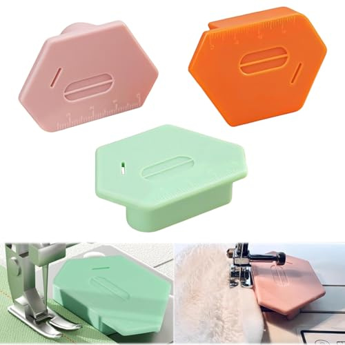 3 stycken magnetisk sömguide – uppgraderad magnetisk sömguide med skala för symaskiner, perfekt för raka och kurviga sömmar, sytillbehör för magnetiska symaskiner