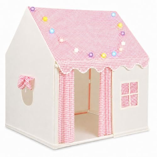 ALLmeter Tienda Tipi Infantil con Luz LED, Tienda de Campaña Infantil con Estructura metálica, 120×100×130 cm, Amplia Tienda de Juegos para Niños, Uso Interior y Exterior, niños