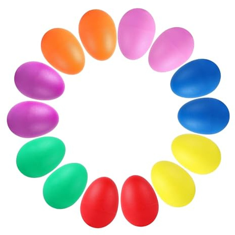 kowaku Egg Shaker Set Egg Maracas Musical Hand Percussion Shakers Musical Instruments for Learning, 14pc