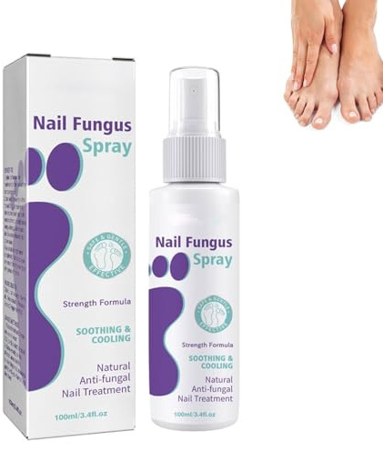 100ML Spray per la riparazione di funghi delle unghie,Spray antifungino del piede,trattamento extra forte, trattamento funghi per unghie dei piedi (1 pezzo)