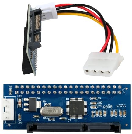 Zutflap Adaptateur IDE Sata Convertidor Adaptador de Disco Duro IDE/Pata De 40 Pines a Placa Base Sata de 3.5 Pulgadas para Ordenador de Sobremesa y Disco Duro de 3,5