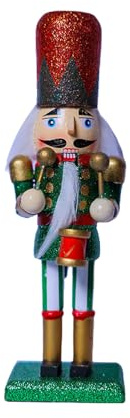 Elnwnnkc Cracker in legno noce Puppet Soldier Decorazione natalizia per decorazioni natalizie Regalo Capodanno Decorazioni natalizie Decorazioni per feste Decorazioni per scrivania Decorazioni