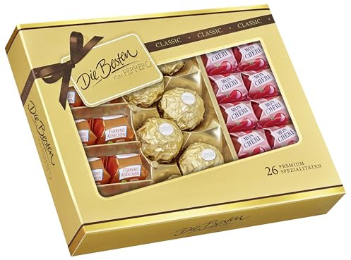Ferrero Die Besten – Mischung aus den drei beliebten Ferrero Spezialitäten – 1 Packung à 26 Einzelpralinen