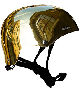 Bobbin Bike Helmet Lightweight Bicycle Helmet Adult Ladies Mens Kids Boys and Girls Cycle Helmet Safety Mirror Mirror 11 Vents with Adjustable Strap (M/L, Gold)