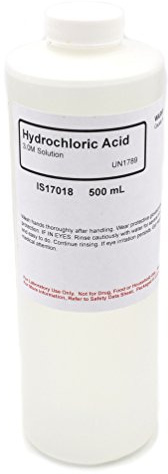 ALDON Innovating Science Hydrochloric Acid Solution, 3M, 500mL - The Curated Chemical Collection