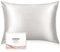 Adubor Mulberry Silk Pillowcase for Hair and Skin with Hidden Zipper, Both Side 23 Momme Silk,900 Thread Count (20x30inch, Queen Size, Ivory White, 1pc)