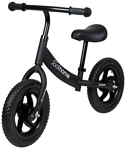 Stream 12 Balance Bike Carbon Steel Frame No Pedal Walking Balance Bike Training Bicycle for Kids and Toddlers 2- to 6 Years Old (black)