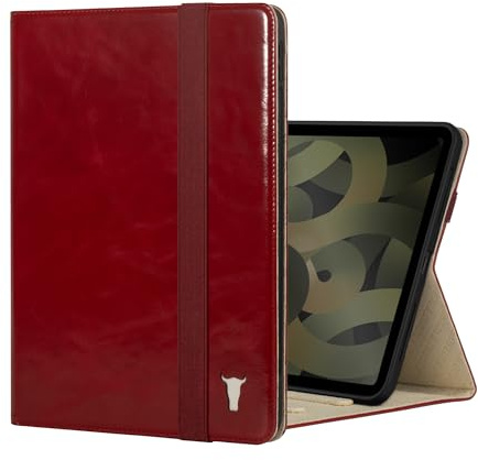 TORRO Lederhülle kompatibel mit iPad Air 11 M4 (2026), M3 (2025) & M2 (2024) und iPad Air 5. / 4. Generation - Hülle mit Standfunktion, Apple Pencil-Ladefunktion und Auto Wake/Sleep (Rot)