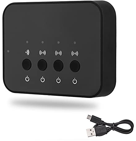 ciciglow Adaptateur Audio Bluetooth, 3.5mm Filaire sans Fil Stéréo Bluetooth 4.0 Adaptateur Audio Périphérique de Partage de Musique 1 en 3 Sorties Séparateur sans Fil