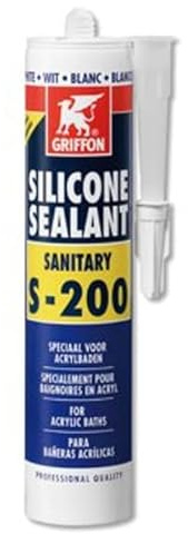 mastic silicone sanitaire - griffon s-200 - base acrylique - gris - cartouche de 300 ml - griffon 6315513