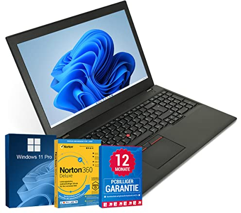 Lenovo ThinkPad T550 15,6 Zoll Full HD Laptop Intel Core i5-5300U@ bis zu 2,9 GHz 8 GB 256 GB SSD mit Windows 11 Pro & GRATIS Antiviren-Software inkl. 12 Monate Garantie (Generalüberholt)