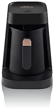 Arzum OKKA Minio JET - Caffettiera turca, 400 W, 5 tazze di capacità caffè, protezione da troppopieno, sistema di allarme acustico (rame)