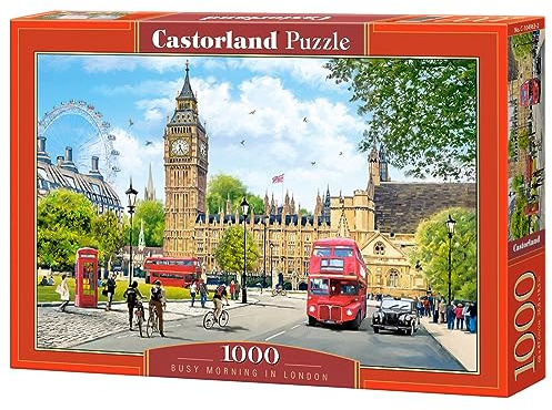 Castorland 1000 Pezzi Jigsaw Puzzle, Busy Morning in Londra, Regno Unito, Great Britain, England Puzzle, Big Ben, Adult Puzzle, Castorland C-104963-2