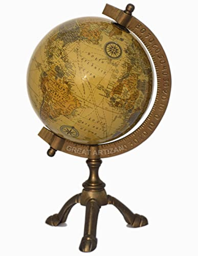 World Globe For Learning & Education's, Antique Tripod Desk Educational & Learning Globe.