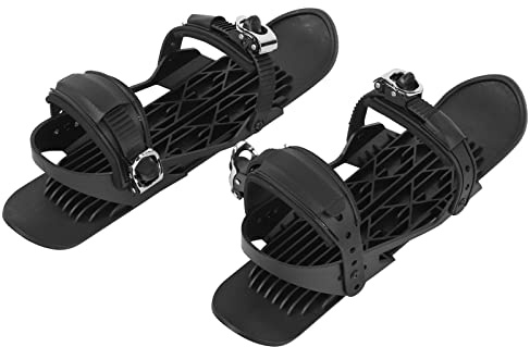 HUSHUI Mini Ski Skates Kort Snow Skateboard Sko Snowblades Bindningar för Vintersport Utomhus