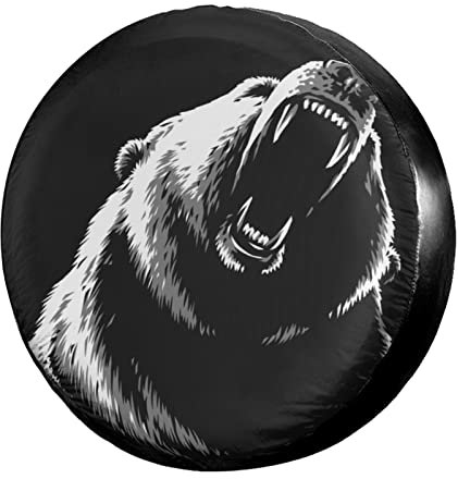 Orso Copriruota per Auto Impermeabile Coperchio Ruota di Scorta Durevole Copertura della Gomma Universale per RV Veicoli SUV 17inch