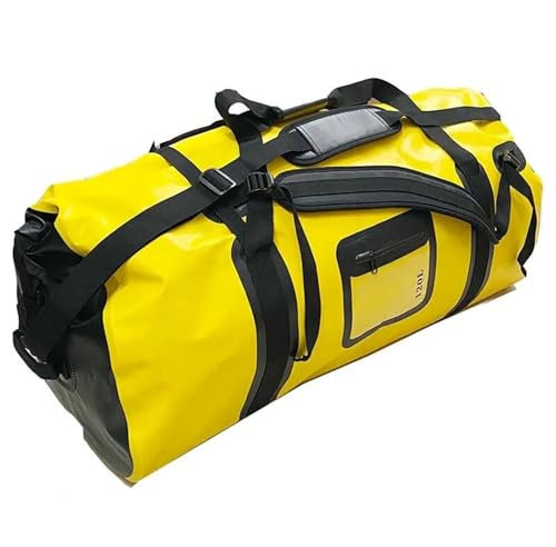 Sacoches Cavalières Moto Sac De Sport Étanche 40L-120L pour Moto Sac Arrière pour Équitation Cyclisme Gym Kayak Bateau Rafting Pêche Aventure en Plein Air Sacoche Selle Moto(120L Yellow)