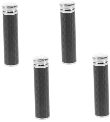 Happyyami 4pcs Carbon Fiber Door Lock Pins for Car Truck Interior Door Lock Bolt Covers Auto Vehicle Accessories