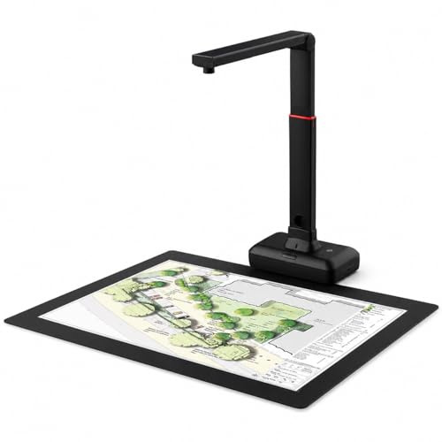 S21 - Scanner per documenti A2 da 23 MP, ad alta risoluzione, formato A2/A3, con appiattimento automatico e rimozione delle impronte digitali, per libri, documenti, mappe