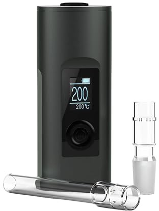 Arizer Solo II Max Dry Herb Vaporizer USB-C 3A Cable, Removable Battery, Heating Ceramic, Dark Mode, Isolated Air Path - No Nicotine (Carbon Black)