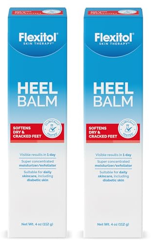 Flexitol Heel Balm Twin Pack, Cracked Heel Cream & Foot Balm, Intensive Hydration for Dry, Rough Feet & Heels, Urea-Based Moisturizing Cream, 4 oz Tube