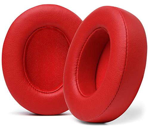 WC Wicked Cushions Replacement Ear Pads for Beats Studio 2 & 3 (B0501, B0500) Wired & Wireless | Does NOT Fit Beats Solo | Softer PU Leather, Enhanced Foam & Stronger Adhesive | Red