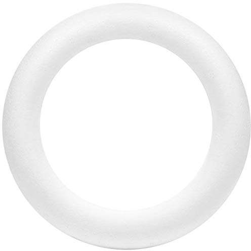 Netuno 1 cerchio polistirolo diametro 30 cm anelli base decorativi polistirolo per Ghirlande Centrotavola Fai da Te Corone Bianche Decorazioni Natalizie Pasquali Matrimoni Feste