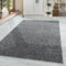 HomebyHome Teppich Wohnzimmer 240x340 cm Grau Einfarbig Meliert Design - Schlafzimmer Teppich Kurzflor Extra Weich Pflegeleicht Teppiche Waschbar für Küche Esszimmer - Carpet Living Room