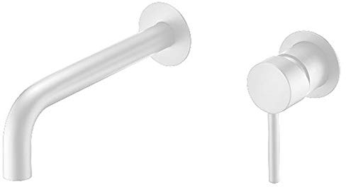 Mice GLT023-BL Robinet de lavabo encastré monocommande de robinetterie encastrée pour lavabo Blanc mat