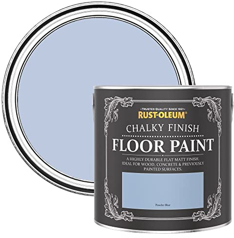 Rust-Oleum Blue Scratch-Proof Floor Paint in Matt Finish - Powder Blue 2.5L