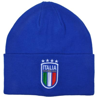FIGC Skipperhut hellblau mit Stickerei, offizielles italienisches Fußballprodukt, 253045 Hellblau, blau, One Size