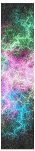 KAAVIYO Blau Grün Pink Art Skateboard Griptape Rutschfest Selbstklebend Longboard Griptapes Aufkleber Griffband 9x33in,44x10in(1pcs)