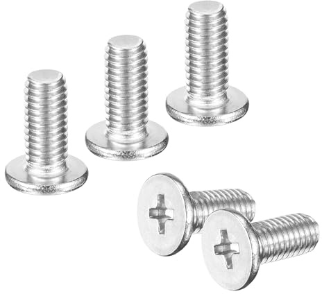 sourcing map M9.5-0.8 x 10mm 100Pcs Viti a testa rotonda piatta in acciaio inossidabile 304 Phillips Drive Viti di fissaggio hardware per il collegamento di mobili
