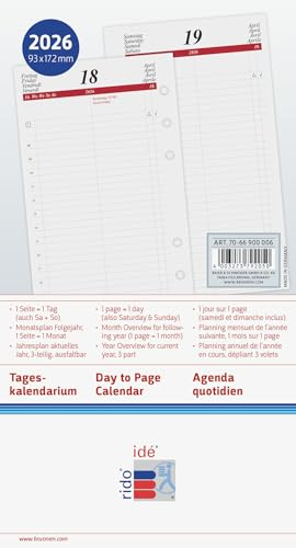 rido/idé dagkalender Timing 2 2026 | 93 × 172 mm