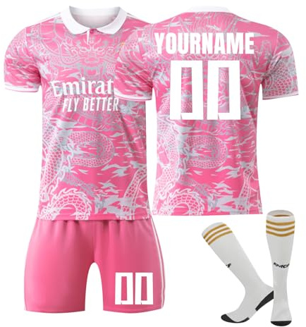 Générique DIY Maillots et Ensembles et Enfants de Football Strips Personnalisés Maillots de Soccer 25 26 Home Away avec Nom et Numéro T-Shirt de Football Gifts pour Adultes et Enfants 17