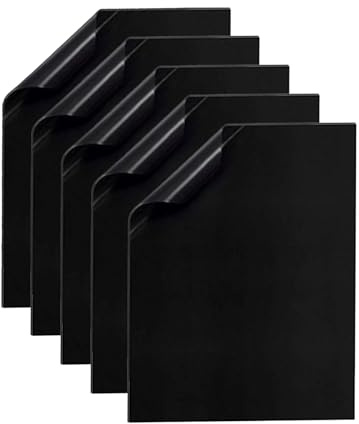 Juego de 5 alfombrillas de teflón grueso para parrilla, antiadherentes, bandeja para hornear, práctica, para barbacoa, esencial, para barbacoa