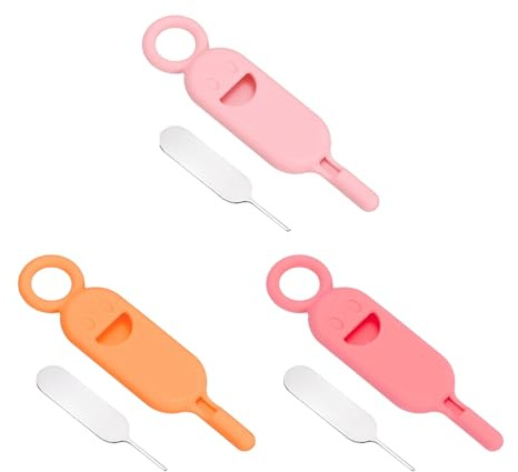PATIKIL Herramienta de extracción de soporte de tarjeta SIM, 1 juego de pines de tarjeta SIM, abridor de agujas, bandeja de expulsión, pines de expulsión para teléfonos celulares, tabletas, routers