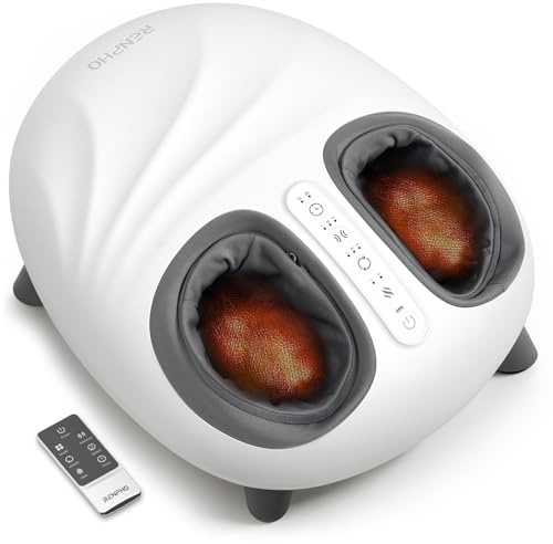 RENPHO Solheel Base Foot Massager, Heated Shiatsu Foot Massager，White