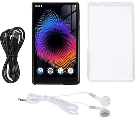 Bewinner 5 Tums Pekskärm MP4-spelare med WiFi Bluetooth 5.0, 64 GB Mediaspelare för Musikvideo E-bok, HD-uppspelning, Utbyggbar Lagringsbar Portabel