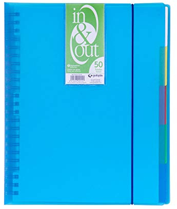 Grafoplás 39425030－Carpeta fundas extraibles, tamaño A4, color azul, 50 fundas