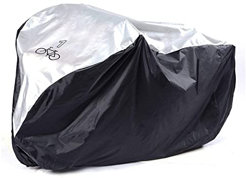 Maveek 1 Bike Waterproof Rain Cycle Bicycle Cover Dust UV Resistant (Black & Silver)